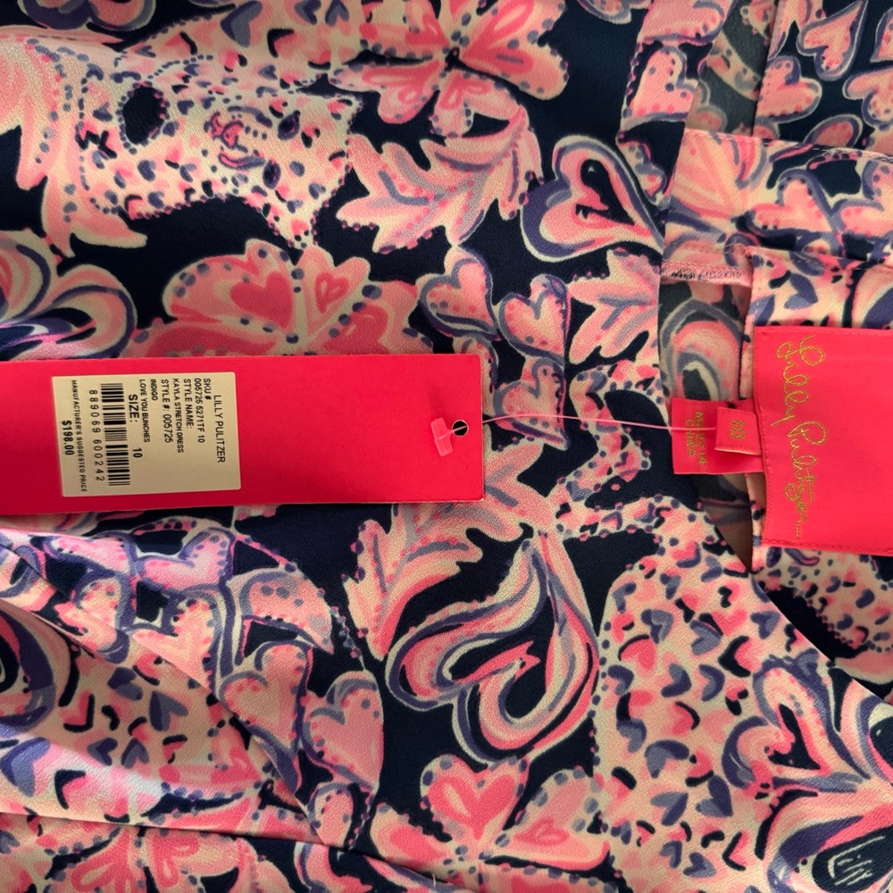 Lilly Pulitzer Kayla Stretch Dress in Indigo Love You Bunches. NWT. Size 10 - Picture 6 of 13